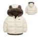 Kids Clothing children's lambskin cotton coat boys new cotton coat girls baby thickened hooded cotton coat small and medium children's winter clothes_viptrois.com