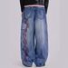 Men's Clothing Jeans Jacquard Embroidery American Cross Border Hip Hop Style Summer New Casual Versatile Trousers_viptrois.com