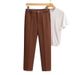 Japanese Waffle White Pants Light Mature Style Men's Casual Western Pants Instagram Korean Edition Trendy Pi Shuai Straight Leg Pants_viptrois.com