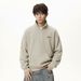 Nordmann Color Block Striped Half-Zip Stand Collar Sweatshirt Autumn Winter Heavyweight Retro Pullover Thickened Warm Jacket_viptrois.com