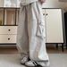 Men's Washed Heavy Overalls Retro Big Pocket Casual Loose Straight Pants_viptrois.com