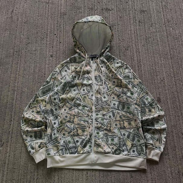 American Street Fashion Men's Hoodie Winter Style Multi Dollar 3D Digital Print Casual Unisex Sweatshirt_viptrois.com
