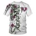 Skeleton Men's 3D Digital Printed T-shirt Round Neck_viptrois.com