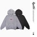 Autumn Winter New Trendy Brand 500g Fleece Simple Embroidered Hooded Sweatshirt Loose Fit_viptrois.com