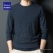 Romon Long Sleeve T-Shirt For Men, Spring And Autumn Round Neck Sweater, Thin Men's Business Casual Knitted Top By Dream_viptrois.com