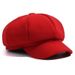 Versatile Woolen Octagonal New Fashion Beret Simple Painter Korean Style Autumn Winter Hat_viptrois.com