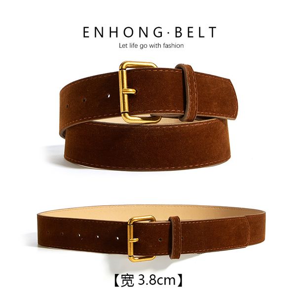 Velvet Wide Decorative Waist Belt Accessory For Women Black Brown Design Sense To Pair With Jeans And Dresses_viptrois.com