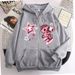 Threaded Hem Unisex Casual Zipper Jacket Street Style Printed Star Pony Hoodie_viptrois.com