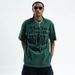 American Style 260G Portrait Letter Print Loose Cotton Short Sleeve T-Shirt Unisex Streetwear_viptrois.com