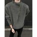 Cross-Border Irregular Button Design High Neck Sweater Men Korean Style Trendy Brand Cool Lazy Oversize Knitwear_viptrois.com