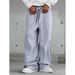 2025 New Model Cross-Border Foreign Trade Retro Simple Stylish Casual Men's Sports Sweatpants Loose Trendy Long Pants_viptrois.com