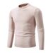 Men's Essential Crewneck Sweater Spring/Autumn Solid Color Knit Pullover (Black/Navy/8 Colors) – Breathable & Machine Washable Slim Fit (Up To XXXL)_viptrois.com