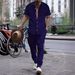 2024 Summer Men's Shirt Casual Loose Short sleeved Long Pants Beach Set_viptrois.com