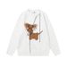 American Fun Dog Round Neck Sweater For Men And Women, Loose Casual Autumn Knitwear With Drawstring, Lazy Commuter Style_viptrois.com