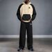 Retro Bear Print Hoodie Set – Color-Block Men’s Streetwear With Playful Animal Motif_viptrois.com