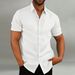 2024 New Men's Cotton And Casual Loose Short Sleeved Shirt_viptrois.com