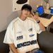 2023 New European American Brand Baseball Collar T-Shirt For Men, Half-Zip Short Sleeve Oversized Summer Trendy Brand,_viptrois.com