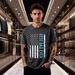 Retro Printed T-shirt With Short Sleeves, Large Size Loose Trendy Men Wear A Half-sleeved Top._viptrois.com