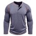Men's Clothing Autumn And Winter Large Size Men's Long Sleeve T Shirt Men's Shirt Four Button Top_viptrois.com