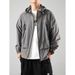Men's Clothing Stylish Solid Color Hooded Ice Silk Sun Protection Jacket For Men, New Summer Trendy Loose Casual Double Zipper Sun Protection Coat_viptrois.com