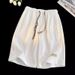 Men's Summer Waffle Shorts Loose Fit Mid Waist Large Size Fashion Sports Casual Pants In Black Gray White_viptrois.com