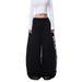 Vintage American Alphabet Print Scimitar Sweatpants Men's Trend Sports Jazz Dance Street Loose Drape Wide Leg Pants_viptrois.com
