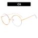 Women's Glasses Flat Glasses Ins Anti Blue Light Glasses Frame New Metal Half Frame Glasses Frame Concave Shape_viptrois.com