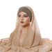 Solid Color Chiffon Headscarf – Universal All-Season Forehead Wrap (Breathable Ladies Cross Headscarf Hat)_viptrois.com