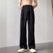 Men's Clothing Ice Silk Trousers Thin Shorts Straight Wide Leg Casual Long Trousers_viptrois.com