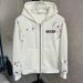 Men's Hooded Sweater Jacket Lightweight Casual Pullover For Spring Autumn | Comfortable Loose Fit Zip Up Hoodie In White & Black_viptrois.com