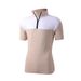 Men's Performance Half-Zip Polo Shirt Breathable Polyester Blend Short Sleeve T-Shirt With Stand Collar (Black, Light Grey, Sage Green, More)_viptrois.com
