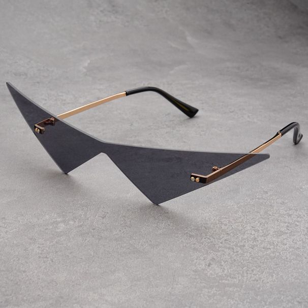 New Fashion Cool Hip-Hop Triangle Sunglasses Party Show Street Style Decoration One-Piece Ultra-Light Frameless Glasses_viptrois.com