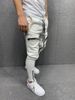 2025 Men's Small Leg Zipper Slim Fit Backpack Pocket Fitness Sports Men's Casual Pants_viptrois.com