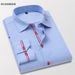 Men's Oxford Long Sleeve Shirt With Woven Tape Trim – Classic Textured Fabric & Contemporary Accent For Smart Casual Wear_viptrois.com