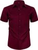Cross Border Short Sleeved Solid Color Men's Shirt Formal Shirt Free Ironing Men's Clothing Hot Sale_viptrois.com