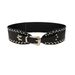 Y2K Wide Waist Belt With Leopard Print & Studs For Women – Vintage Style PU Leather Dress Belt With Alloy Buckle, Zebra/Black/Brown Options_viptrois.com