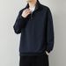 Men's Clothing Stand Collar Sweatshirt Solid Color Long Sleeved T Shirt Jacket Stand Collar Zipper Men's Clothing_viptrois.com