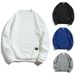 Men's Casual Plaid Pullover Sweatshirt - Soft Loose Fit Long Sleeve Round Neck Top For Winter & Autumn_viptrois.com