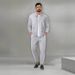Men's Clothing Autumn Youth Zipper Waffle Pocket Lapel Slim Jacket Casual Pants_viptrois.com