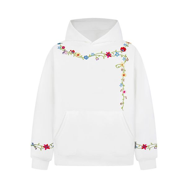 Plant Vine Embroidery Hooded Loose Pullover Vibe Trendy Brand Unisex Autumn Winter Casual Sweatshirt_viptrois.com