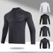 Men's Clothing Long-Sleeved T-Shirt Men's Sports Outdoor Tops Quick-Drying Breathable Running Fitness Training Suit Half-Zip Stand Collar_viptrois.com