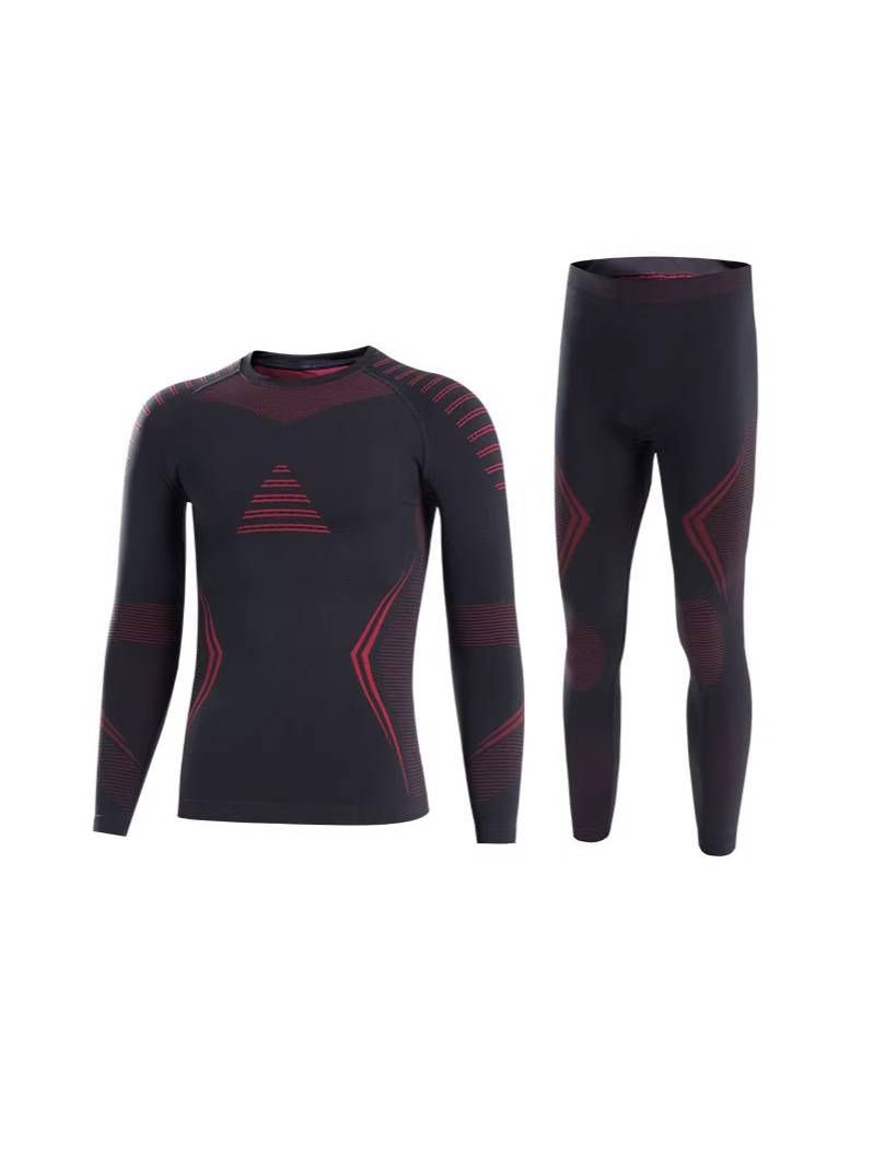 Men's Ski Base Layer Set – Thermal Moisture-Wicking Long Sleeve & Pants For Running, Hiking & Winter Sports (Breathable, Quick-Dry)_viptrois.com