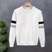 Men's Clothing Round Neck Sweater Knitted Sweater Men's Trendy Brand Handsome Autumn And Winter Bottoming Shirt New Men's Temperament Slim Top_viptrois.com