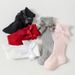 Kid's Clothing Children's socks spring and autumn style long socks baby socks princess style bow girls cotton calf socks_viptrois.com