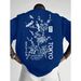 Camiseta Casual Hombre Con Estampado Floral Y De Aves Poliéster Transpirable, Cuello Redondo, Manga Corta - Perfecta_viptrois.com