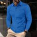 Loom 2024 European And American Cross-Border Men's Autumn New Waffle Solid Color Zipper Pocket Long Sleeve Jacket Coat Top_viptrois.com
