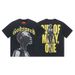 High Street Trendy Brand Heavy-Duty Washed Distressed Skull Letter Print_viptrois.com