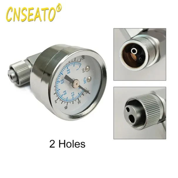 Dental Turbine Pressure Gauge Test High Low Speed Handpiece Air Dentistry Manometer Meter 2 4 Hole Lab Chair Unit_viptrois.com