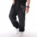 Men's Clothing Hip Hop Jeans Hiphop Hip Hop Clothing Washed Loose Skateboard Pants Plus Fat Plus Size_viptrois.com