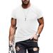 Premium Solid-color Men's Short-sleeved Casual Solid-color Men's T-shirt Top_viptrois.com